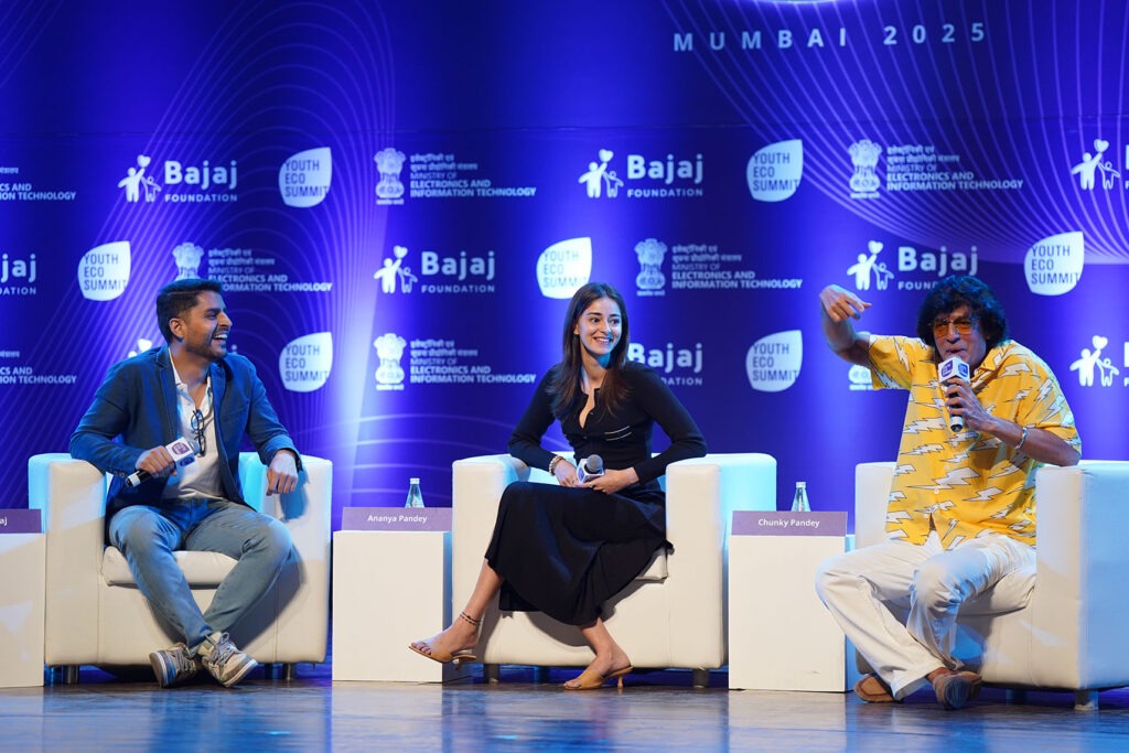 Ananya Panday and fellow panellists in conversation at Youth Eco Summit Mumbai 2025